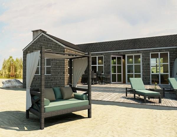 puutarhan suunnittelu ulkovuode pergola