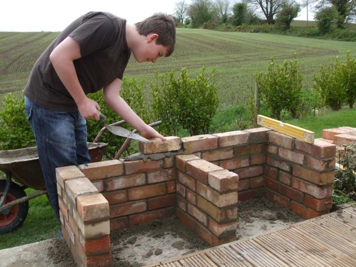 tiilirakennettu grilli puutarhagrilli DIY