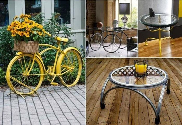 puutarhaideoita polkupyörä DIY halvalla puutarhasuunnittelulla