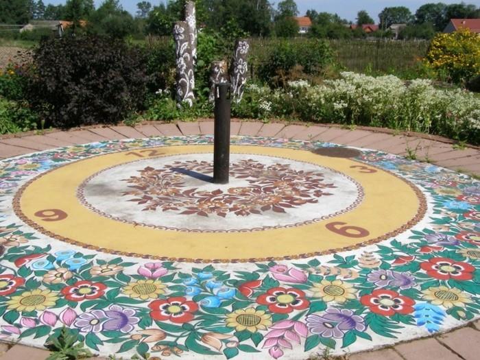 Puutarha ideoita deco ideoita lattia kukkakuvioita