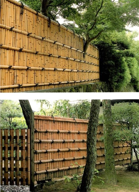 puutarhakalusteet ylellinen bambu puutarha yksityisyysnäyttö bambu