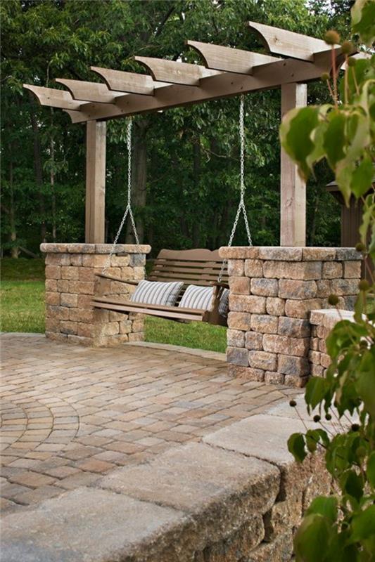 puutarhan suunnitteluideoita swing pergola