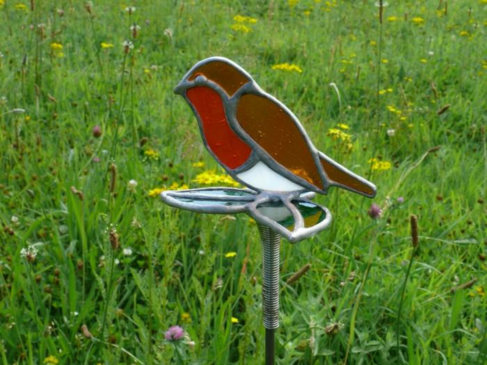 puutarhapistoke lasi metalli yhdistelmä lintu