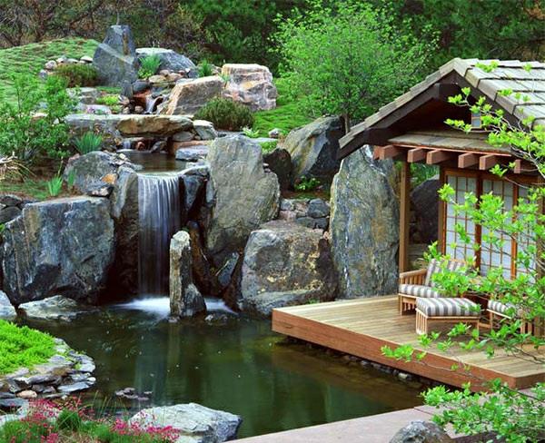 puutarha lampi aasialainen tyyli puutarhan suunnittelu ja maisemointi japanilainen puutarha