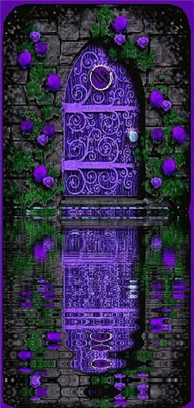 puutarhaovet mystinen violetti vesi