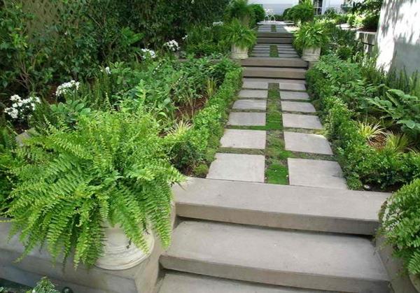 puutarhaportaat kivi puu maisemointi puutarha betoni idea