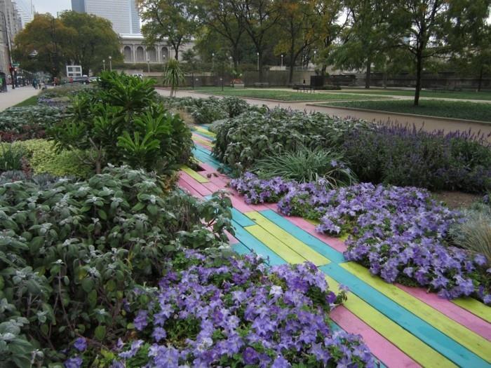 luo puutarhapolku kierrätysideoita värit onnellisia raikkaita värejä