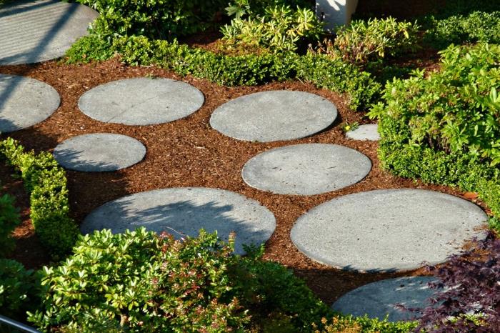 puutarhapolun muotoinen betoni pyöreä istutus puutarhalaatat