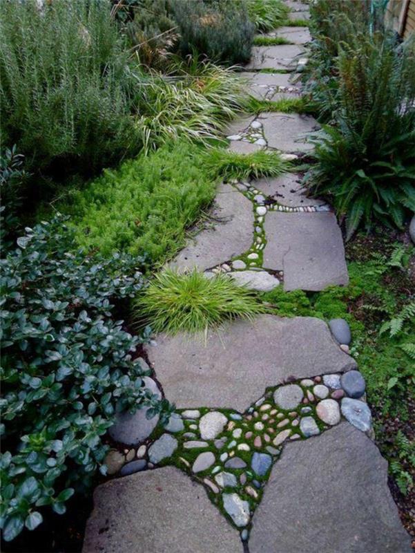 puutarhapolut suunnittelu kivi laatat sora puutarhakasvit lattia puutarha suunnittelu puutarhaideoita