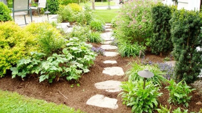 design puutarhapolut kivilaatat kasvit puutarhavalot puutarhakalusteet
