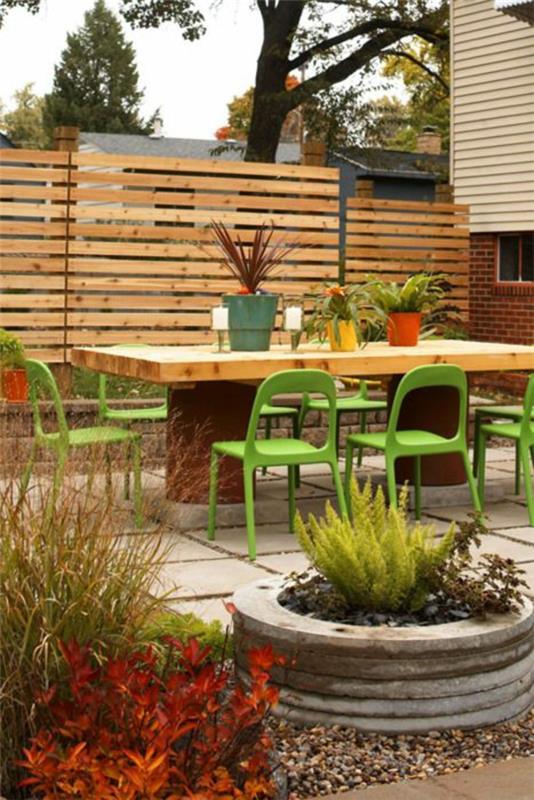 tee oma puutarha -aidasi puiset palkit puutarha -aidan suunnittelu design -ruokailutila
