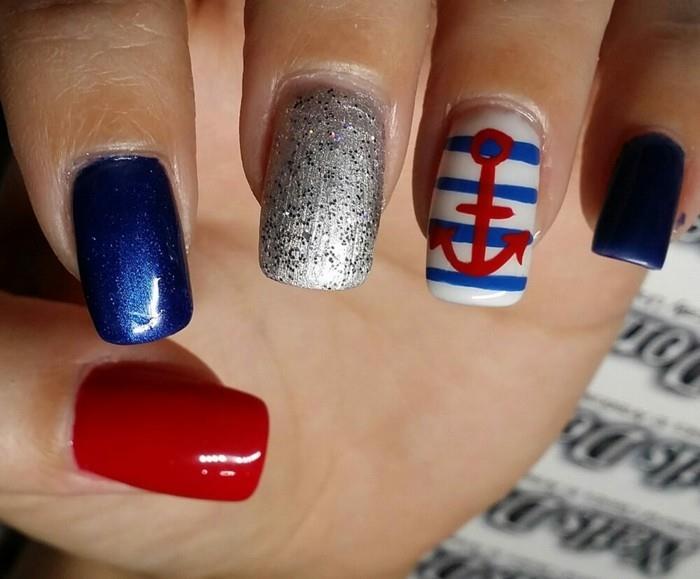 geelikynsien ideoita kesäkynsien suunnittelu kynnet glitter -ankkurikuviot