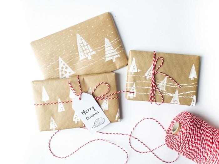käärepaperi joulu diy ideat väri valkoinen