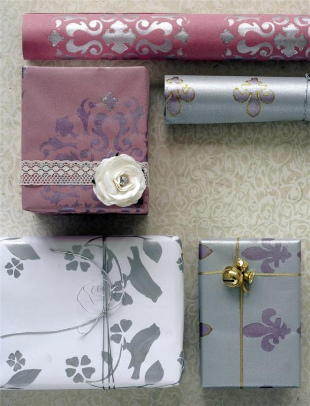 käärepaperi joulu diy ideoita hauska kasvot kimallus