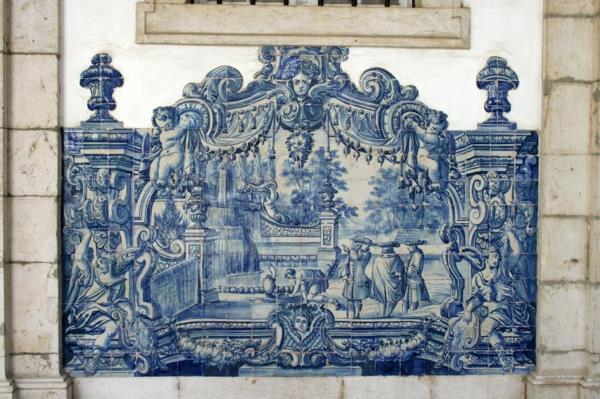 historia portugali mosaiikki laatat azulejo fragmentti