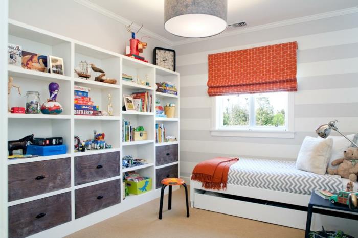 design lastenhuone roomalainen sokea hylly seinän raita tapetti