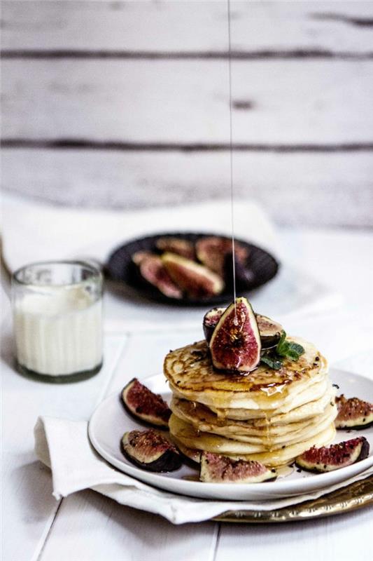 terveellistä aamiaista ideoita pannukakku reseptejä viikunat terveellisiä aamiaisideoita pannukakkuja viikunat