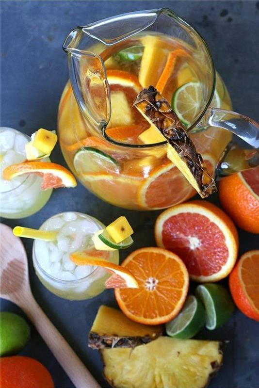 terveellinen syöminen kotitekoinen limonadi kesällä virkistäviä juomia