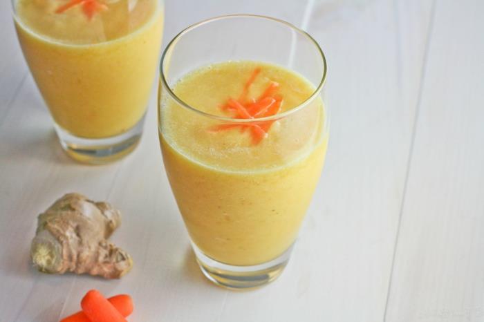 terveellinen syöminen inkivääri oranssi smoothie elämäntapa terveys