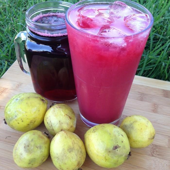 terveet hedelmät elävät terveessä guavassa, pääasia on terve smoothie