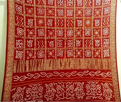 Gharchola Zari tjekker Saree