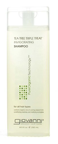 Giovanni Opfriskende shampoo, Tea Tree Triple Treat, 8,5-ounce flasker (pakke med 3)
