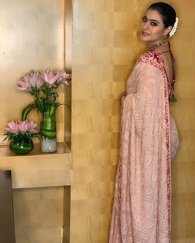 Kajol Pink Saree -ben
