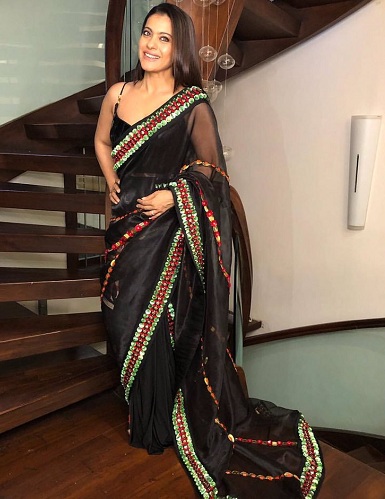 Kajol Black Saree