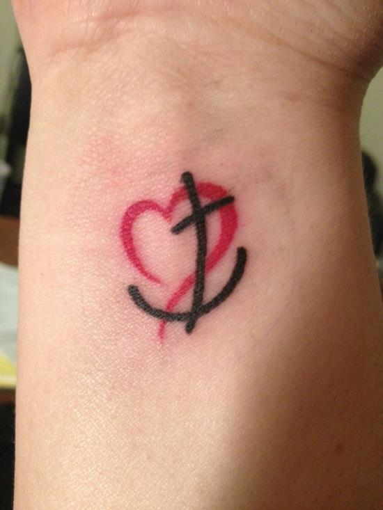 usko rakkaus toivoa tatuointi ranne minimalistinen tatuointi