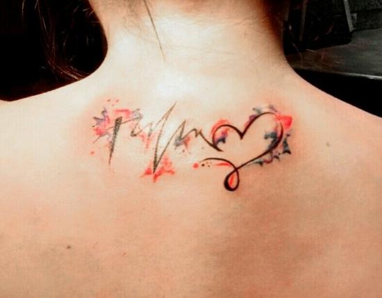 usko rakkaus toivoa tatuointi vesiväri tatuointi