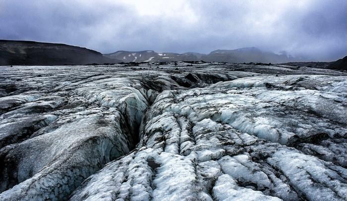 jäätikön islannin maisema