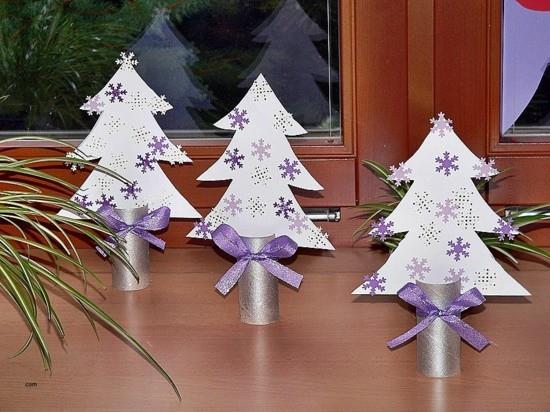wc -paperirullista valmistetut joulukoristeet Kaunis stromečky Zima Pinterest