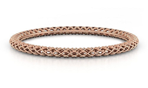 Tervező Rose Gold Bangle