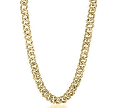 Round Curb Thick Z Gold Overlay Chains til mænd