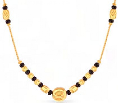 Guld Mangalsutra designs med store perler