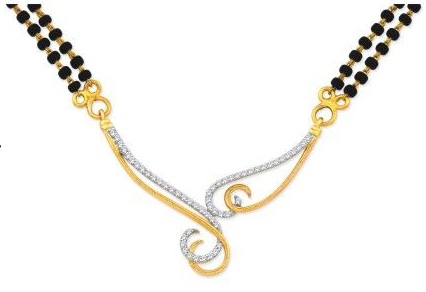 Smukt Diamond Studded Mangalsutra Design