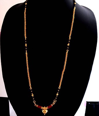 Egyszerű hosszú láncú Mangalsutra Design