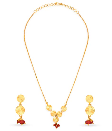 Tanishq guld halskæde designs i 10 gram