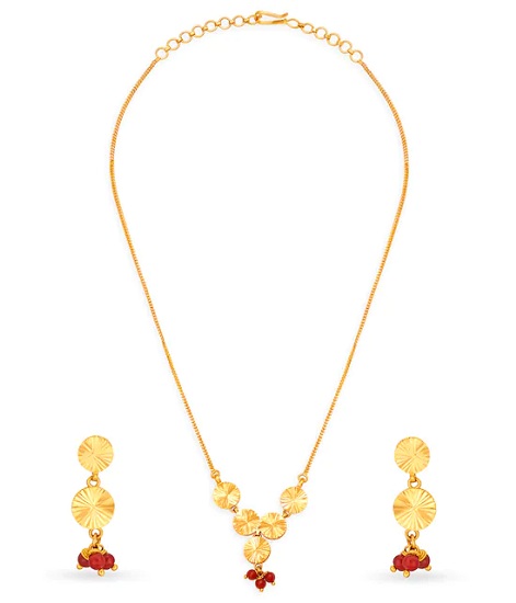 Tanishq guld halskæde designs i 10 gram