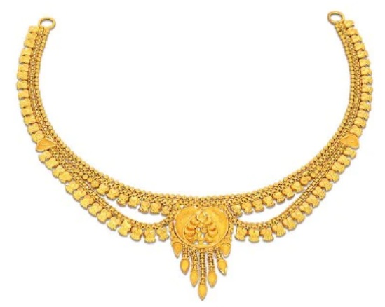 Traditionelt guld halskæde design