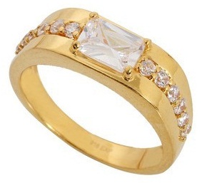 Egyetlen gyémánt gyűrű férfiaknak arany színben