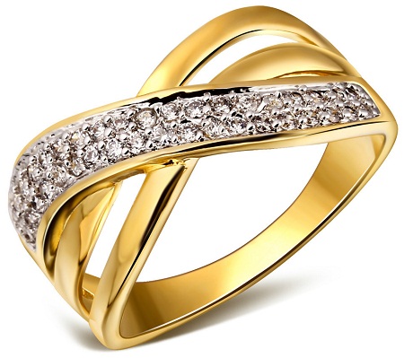 Vintage arany gyűrű kővel nőknek