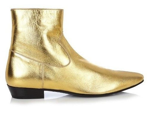 Gyldne ankelstøvler til mænd