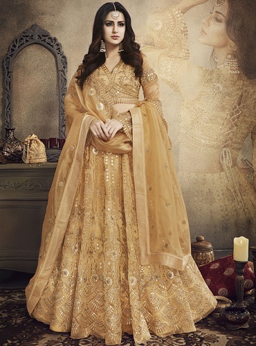 Golden Bridal Lehenga