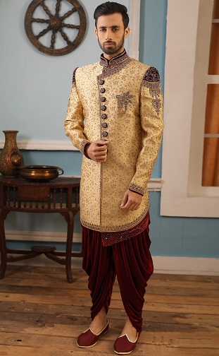 Guldfarve Designer Sherwani
