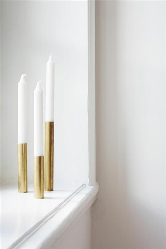 kullanväriset skandinaaviset kodin tarvikkeet minimalistiset kynttilänjalat
