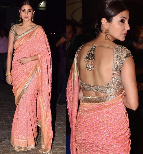 Anushka Sharma I Pink Saree