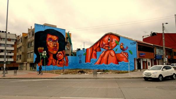graffiti taide bogota kolumbia ihmiset