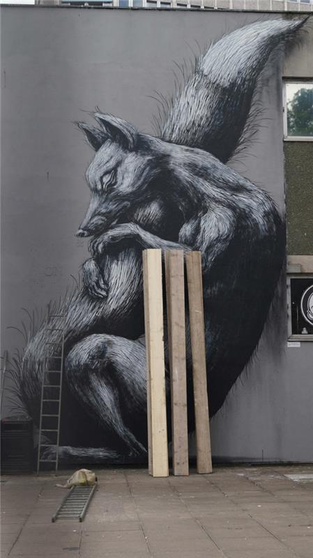 graffiti piirustus bristol englanti orava