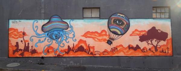 taide graffiti kapkaupunki etelä -afrikka maisema